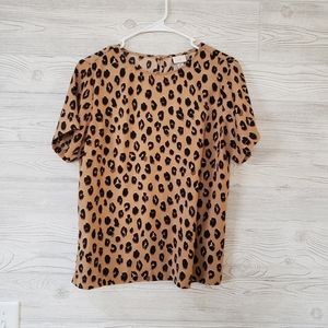 Cheetah Print Blouse- short sleeve, A New Day "*t"